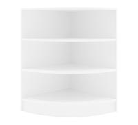 (600mm W - Open Front Corner Unit - Without LED's, White) Shop Counter LED Light B 900mm Lockable Sliding Doors 2 Keys Retail Storage Unit Display Showcase Cabinet Reception Desk
