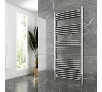 600mm(w) x 1400mm(h) Straight Chrome Heated Towel Rail, Radiator, Warmer 2661 BTUs Bathroom Central Heating Ladder Rail (Bar Pattern: 4-5-7-10)