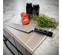 (600mm Wide x 400mm Deep) Stainless Steel Folded Edge Worktop Saver Chopping Board