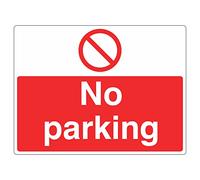 600mmx450mm No Parking Sign Rigid Plastic