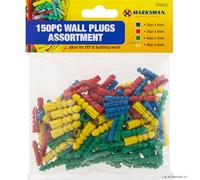 600Pc Wall Plug Set - Strong Plugs, Assorted Mixed Colours | Diy Household Work, Pack Of 600 | 5/6/7/8Mm Rawl Plugs, Multi Purpose Builders Tools