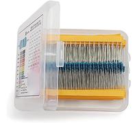 600pcs 1/4W Metal Film Resistor Kit Set 30 Values Resistors Pack 10R-1M Set of Resistors Electron Kit Resistor Specialised accessories (Size : 600pcs)