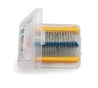 600pcs 1/4W Metal Film Resistor Kit Set 30 Values Resistors Pack 10R-1M Set of Resistors Electron Kit AMNzOgOdL (Size : 600pcs)