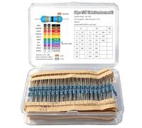 600PCS 1/4W Resistor Assortment Kit, 30 Values ±1% Metal Film | 20 of Each Value from 10Ω to 1MΩ, 0.25 watt Common Resistors Assorted for PCB, Breadboard, Repair and DIY Electronics