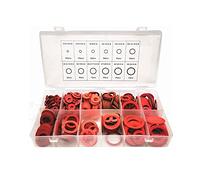 600pcs 12 Sizes Flat Washer Red Steel Paper Fiber Insulation Washer Flat Seal Assortment Kit Spacer Tool Washers