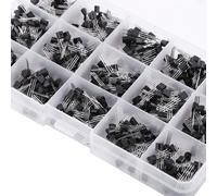 600Pcs 15 Types Mixed Transistors TO-92 Assortment Transistor Box Kit♡