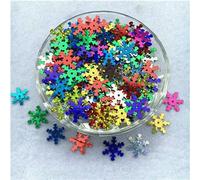 600pcs 15mm Christmas Snowflake Loose Sequins Paillette for Crafts Scrapbooking Navidad Ornaments DIY Sewing Fabric Accessories-Mix