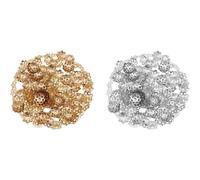 600Pcs 2 Colors Iron Filigree Flower End Cap, Hollow Multi-Petal Bead Caps Bracelet Making Bead Caps for DIY Jewelry Making Supplies