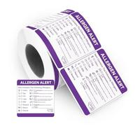 600pcs 2inch Susceptibility Stickers for Food,Food Susceptibility Labels Stickers Pre-Printed,Food Susceptibility Warning Labels(2inch)