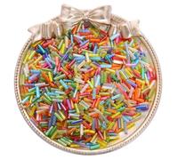 600pcs 2x7mm Crystal Beads Long Tube Glass Seed Loose Spacer for Jewelry Making DIY Necklace Accessories for DIY(Mix Color)