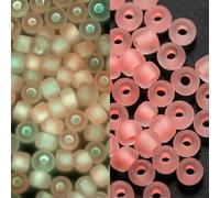 600pcs 3.0mm Luminous Glass Seed Beads Glow in The Dark Loose Spacer Beads for DIY Jewellery Marking Necklace Bracelet Accessories-Pink red-3.0mm X 600Pcs