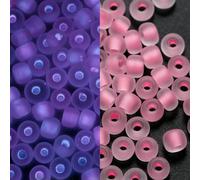 600pcs 3.0mm Luminous Glass Seed Beads Glow in The Dark Loose Spacer Beads for DIY Jewellery Marking Necklace Bracelet Accessories-Rose red-3.0mm X 600Pcs