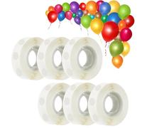 600Pcs Balloon Glue Dots Double Sided Adhesive Dots Stickers Glue Points, Removable Balloon Sticky Dots Tape for Birthday Party Wedding Xmas Decor and DIY Scrapbooking Arts & Crafts Glue (6 Rolls)