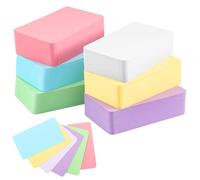 600PCS Blank Flash Cards, Coloured Kraft Paper Cards, DIY Paper Note Cards(White, Yellow, Green, Purple, Blue, Pink)