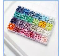 600Pcs Box Sealing Wax Beads, 24 grids Octagon Sunflower Sealing Wax Pellets for Wax Seal Stamp, Letter Wax Seal Kit for Letter-TZ529