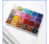 600Pcs Box Sealing Wax Beads, 24 grids Octagon Sunflower Sealing Wax Pellets for Wax Seal Stamp, Letter Wax Seal Kit for Letter-TZ526