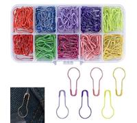 600pcs Bulb Safety Pins,Metal Gourd Pin,Gourd Pear Clips Pins,Stitch Markers Knitting Crochet Locking Safety Pin Metal Clips Mixed Colours,Knitting Calabash Pins,for DIY Project,Sewing,Clothing