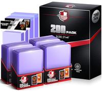 600PCS Card Sleeves Top Loaders for Cards, 3" x 4" Hard Plastic Toploaders, Baseball Penny Card Protectors, Trading Card Holder for MTG, TCG, Sports Cards(200 Toploaders + 400 Soft Card Sleeves)
