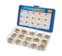 600Pcs Ceramic Capacitor Kit 15 Values 10pF-100nF 50V