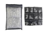 600PCS Clear Press On Nails, 10 Sizes Short Round & Almond Tips for Professional Acrylic Gel Nail Extensions (Transparent color - 600 pieces in a bag)