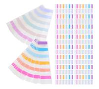 600pcs Colorful Sticky Index Tabs for Notes and Lesson Planners | PET and Paper Mix, Half Finish, Residue Free Removal, for Study and Library Research