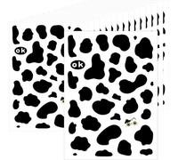 600Pcs Cow Print Stickers, Self-Adhesive Wall Stickers Vinyl Print, Black Animal Decals for Cow Themed Bathroom, Nursery, Bedroom and Living Room Wall Decor