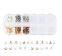 600PCS Earring Backs,12 Styles Clear Plastic Earrings Back for Studs, Rubber Silicone Earring Metal Butterfly Earings Backs Bullet Kits for Women Dangle Hook Earrings Studs Jewelry Supplies