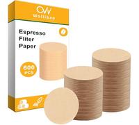600pcs Espresso Filter Paper for CASABREWS Espresso Machine, Portafilter Filter Disposable Puck Screen for De'Longhi Stilosa Manual 51mm Portafilter Filter Basket, 51mm