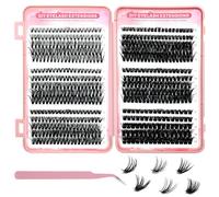 600pcs Eyelash Clusters Kit with Tweezers - DIY Individual Fluffy Russian Lashes, 8-16mm for Natural Look, Everyday Makeup & Special Events, Girls and Women