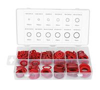 600Pcs Fibre Washer Assorted Kit Copper Washer Insulation Sealing Washer Assorted Red Steel Paper Flat Washers Gasket Insulating Spacers Nut Bolt Set Flat Ring Seal Assortment Kit