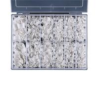 600PCS French Short Square Nail Tip Clear/Natural Half Cover Acrylic Nails Press on Nails for Nail Salons and DIY with Box(White)
