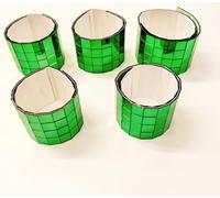 600pcs Green 10x10mm Self-Adhesive Mirrors Mosaic Tiles,Real Glass Mirror Roll,Decorative Mirror Sticker Sheet DIY Accessory Mirrors Mosaic Tiles