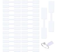 600PCS Jewellery Price Tags Stickers Rectangle Self-Adhesive Jewelry Identification Tags Blank Hang Tags Labels Ring Bracelet Sticker Barbell Label for Jewelry Display