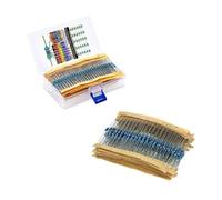600PCS/LOT 1/4W Metal Film Resistor Kit 1% Resistor Assorted Kit Set 10-1M Ohm Resistance Pack 30 Values each 20 pcs NWPNLXEA(600pcs Without Box)