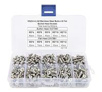 600Pcs M3 Hex Screw Set, 304 Stainless Steel Pan Head and Flat Head Machine Screws with Multiple Lengths for Electronics, Furniture, and Machinery Assembly