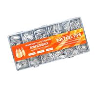 600PCS Matte Press On Nails Short Square ABS Tips Natural Fit & Office-Friendly False Nails False Nail