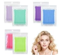 600Pcs Micro Brushes,Disposable Mascara Wands Micro Applicator Brushes Set in 6 Colors for Makeup,Nail & Eyelash Brush for Dental Care Eyelashes Extensions