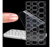 600pcs Nail Sticky Tabs for Press on, 40 Sheet Fake Nail Adhesive Tabs, 15 Sizes of Nails Stickers Set, Breathable Double Side Jelly Stickers for Manicure DIY Nails Decorative Art