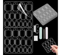 600pcs Nail Sticky Tabs for Press on Nails - 15 Sizes Glue Stickers for False Nails, Double Side Jelly Stickers, 40 Sheets Nail Adhesive Tabs with Tool Kit