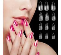 600Pcs Nail Tips for Acrylic/Gel Extensions, No Polish Required Semi-Matte Press on Nails, Full Cover Fake Nails with 12 Sizes, Salon & DIY Artificial Nails - Ideal Gifts for Girls