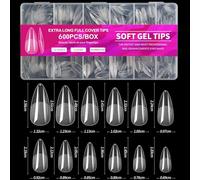 600pcs Nail Tips for Gel Extensions, Acrylic Nails for DIY Nail Art, Ideal for Home Manicures, Nail Enthusiasts and Technician
