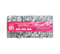 600PCS Natural False Nails SemiMatte Finish Easy Apply ABS Tips For Professional Daily Manicure Looks False Nail