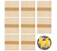 600PCS Natural Wooden Lollipop Sticks,Wood Craft Sticks,Lolly Sticks for Home and School Crafts, Popsicle Sticks, Lolly Plant Labels,114 X 10 X 2mm Wooden Lolly Sticks for Arts,Handwork