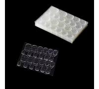 600Pcs Press on Nail Adhesive Tabs Waterproof, 25 Sheet Jelly Double Sided Adhesive Tabs Nail Glue Sticker, Nail Sticky Tabs Thin Breathable for Acrylic False Nails Manicure Tape (Clear)
