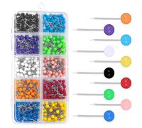 600Pcs Push Pins MultiColor 1/8" Small Map Tacks For Travel Maps Cork Board Bulletin Fabric Marking Office DIY Craft for Cork, Notice