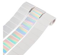 600Pcs Rectangle Thermal Sticker Labels Holographic Printable Circle Label Multi-Purpose Self-Adhesive Round Direct Thermal Labels for Business Logo Design QR Code Name Tag