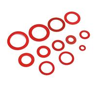 600pcs Red Vulcanised Fibre Washer Gasket Round Insulation Paper Red Steel Paper Assortment Kits for Transformer, Electrical Appliances, Electronics Industry