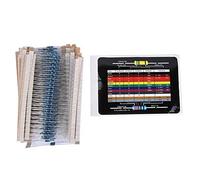 600Pcs Resistors 1/4W 1% 10Ω-1M 30 Values Resistor Kit Metal Film Resistor Kit Assorted Resistors Each 20pcs, Resistance