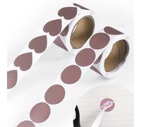 600pcs Scratch Off Stickers, 1in Round & Heart Shape Scratch Off Labels Self-Adhesive Make Your Own Scratch Off Decal for Lottery Tickets DIY Raffle Card Creating Games Reveal(Pink)