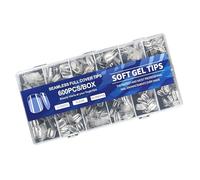 600PCS Semi-Gloss False Nails Short Almond Shape Full Cover NoDamage Design With Crystal Matte Texture Essentials False Nail